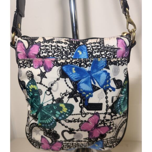 Rare Limited Print Coach F49149 Poppy Butterfly Print Swingpack Crossbody Bag - Picture 10 of 15